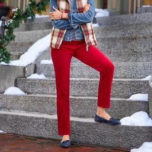 NWT RSVP by Talbots classic red corduroy straight leg pants size 14